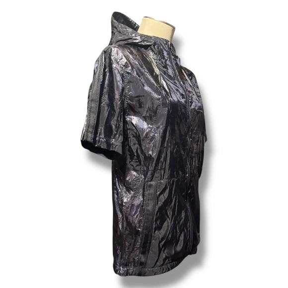 Under Armour Fitted Heat Gear Perpetual Short Sleeve Hooded Jacket Black Medium - Picture 11 of 12